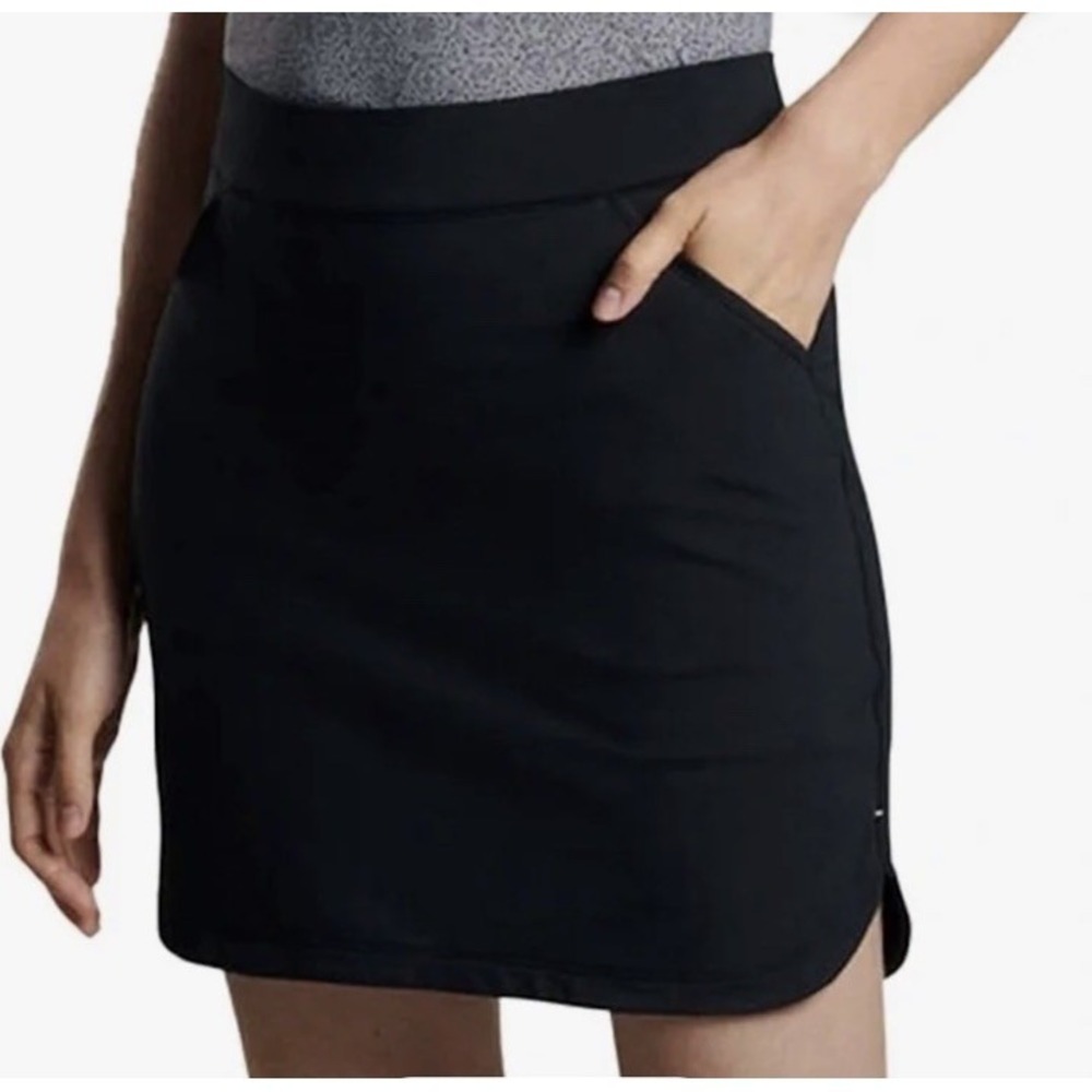 PETER MILLAR Alice Petal Skort Skirt BLACK 18" L UPF 50+ golf tennis pickle NWT